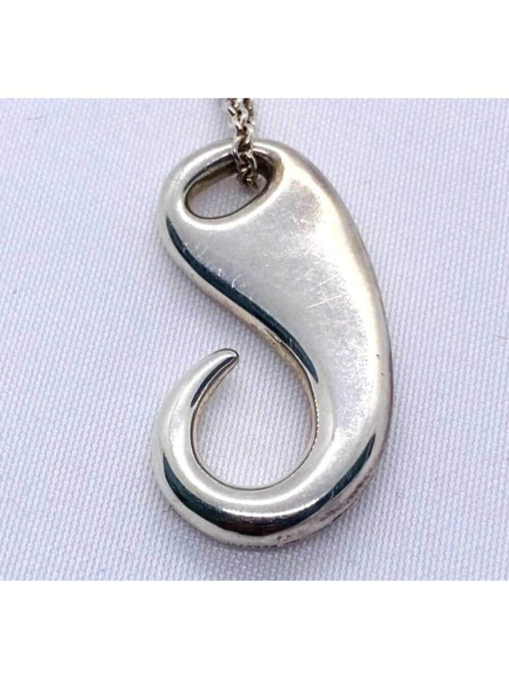 Tiffany & Co Sterling Silver 925 Fish Hook Long Necklace 30"